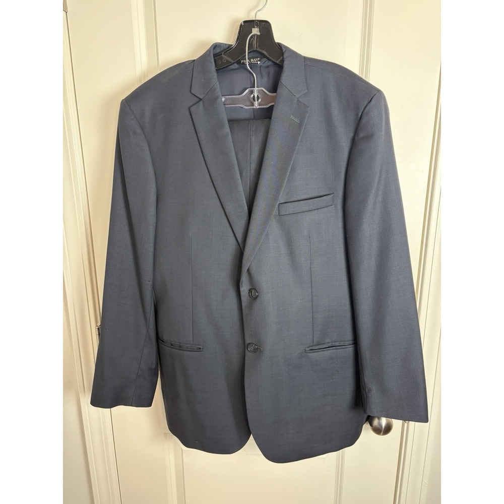 Jos A Bank 2-Piece Suit Travel Tech Slim 43R Blue Performance 100% Wool